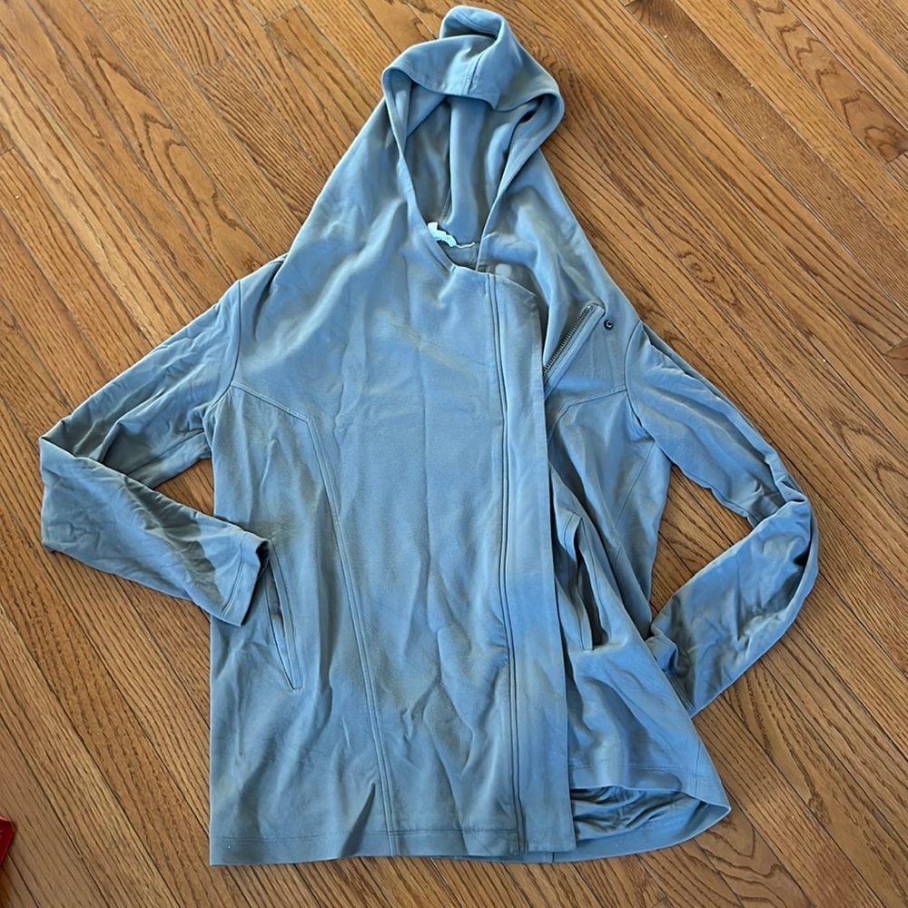 Helmut Lang gray tunic zip up sweatshirt